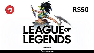 Gift Card League of Legends 50 reais - Riot Points