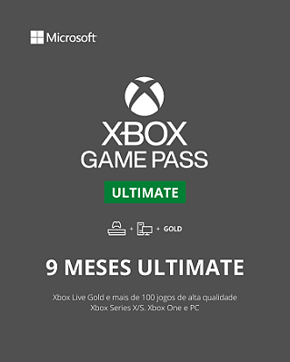 Gift Card Xbox Game Pass Ultimate 9 Meses Brasil - Código Digital