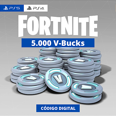 Fortnite 5.000 V-Bucks PS4 e PS5 - Código Digital
