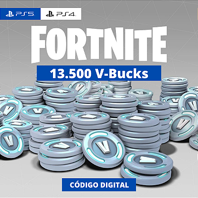 Fortnite 13.500 V-Bucks PS4 e PS5 - Código Digital