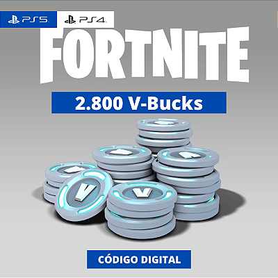 Fortnite 2.800 V-Bucks PS4 e PS5 - Código Digital