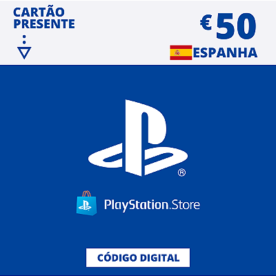 Gift Card Playstation Store 50 Euros Espanha - Código Digital