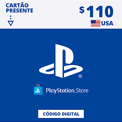 Gift Card Playstation Store 110 Dólares USA - Código Digital