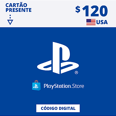 Gift Card Playstation Store 120 Dólares USA - Código Digital