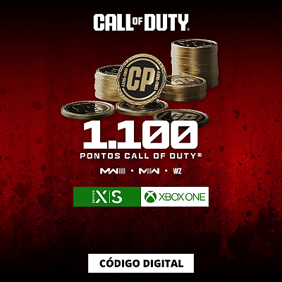 1.100 Points Call of Duty Modern Warfare III II ou do Warzone Xbox - Código Digital