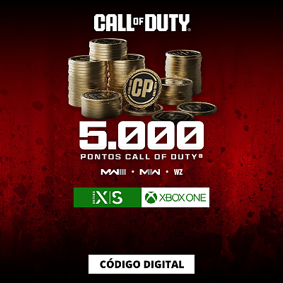 5.000 Points Call of Duty Modern Warfare III II ou do Warzone Xbox - Código Digital