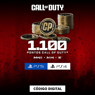 1.100 Points Call of Duty Modern Warfare III II ou do Warzone PS4 e PS5 - Código Digital