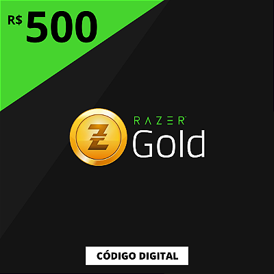 Gift Card Razer Gold 500 Reais Brasil - Código Digital