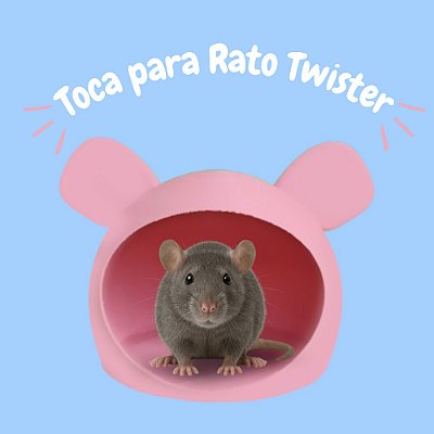 Toca com Orelhas para Rato Twister - Rosa