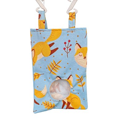 Saco Porta-Feno para Coelhos e Porquinho da Índia - Estampa Raposinha
