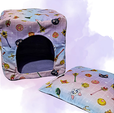 Cubo/Toca para Rato Twister ou HedgeHog 18x18cm - Selecione a Estampa