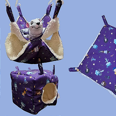 Kit 3 peças de Rede para Rato Twister - Tamanho G - Selecione a Estampa