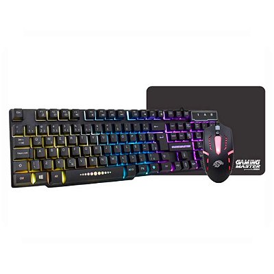 KIT GAMER TECLADO KM5228 + MOA834 + MOUSEPAD FX-X2218 K-MEX