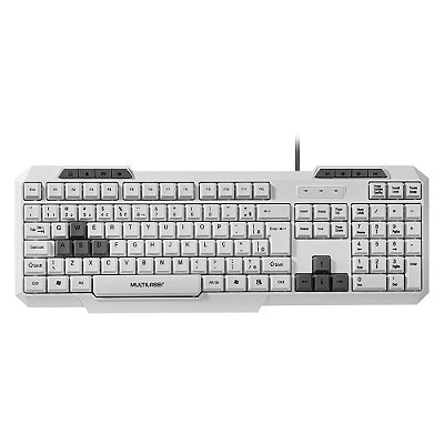 TECLADO GAMER USB MULTIMIDIA TC267 TECLAS BRANCA MULTILASER