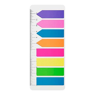 MARCADOR DE PAGINA FLAG/SETA ADESIVO 12X44MM 4 CORES NEON 200FLS EI037 KEEP.