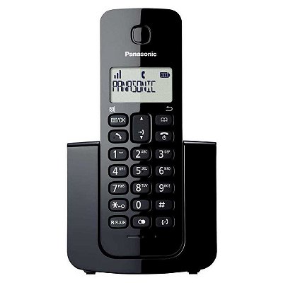 TELEFONE SEM FIO DIGITAL KX-TGB110LBB PRETO PANASONIC.