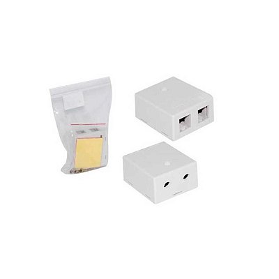 CAIXA DE SOBREPOR RJ45 AD0313 BRANCO GLOBAL TIME.