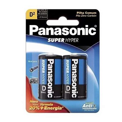 PILHA D ALCALINA 1,5V SUPER HYPER PANASONIC