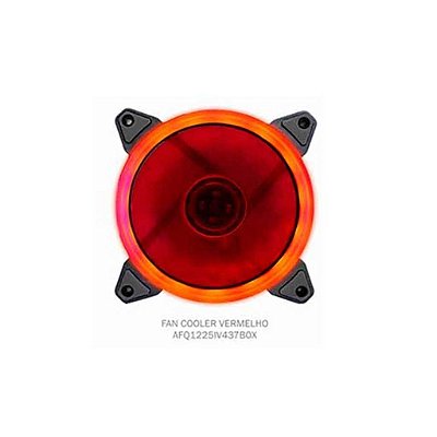 COOLER FAN 120MM AFQ1225 LED RING VERMELHO KMEX