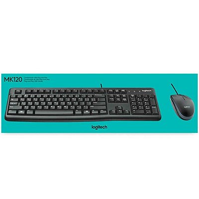 KIT TECLADO E MOUSE STANDARD USB MK120 920-004429 PRETO LOGITECH