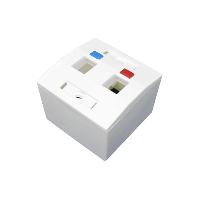 CAIXA DE SOBREPOR RJ45/RJ11 AD0542 BRANCO SECCON