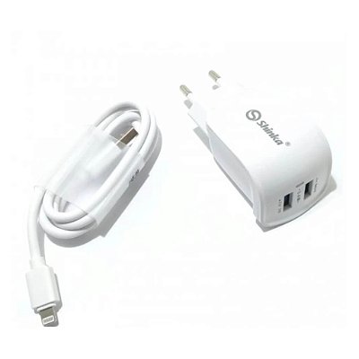 CARREGADOR DE IPHONE 2 PORTAS USB 3.1A 1.2M SH-IP-2USB SHINKA