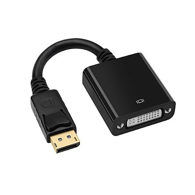 ADAPTADOR DISPLAY-PORT MACHO PARA DVI FEMEA 4508 PRETO SHINKA