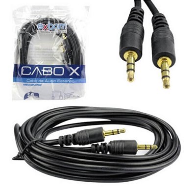 CABO AUDIO P2 5M CBX-A2P250 PRETO EXBOM