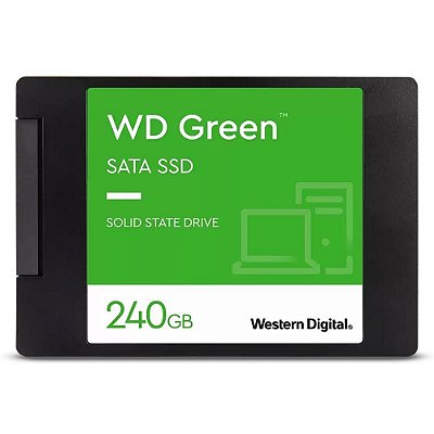 SSD 240GB SATA 3 WDS240G3G0A GREEN PRETO WESTERN DIGITAL