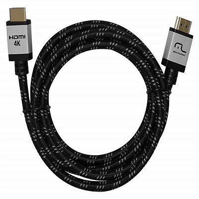 CABO HDMI 3MTS 4K 2.0 WI296 PRETO MULTILASER