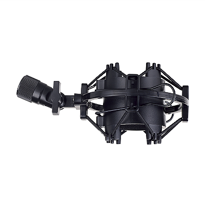 SUPORTE DE MICROFONE SHOCK MOUNT MI-S10BK PRETO C3-TECH