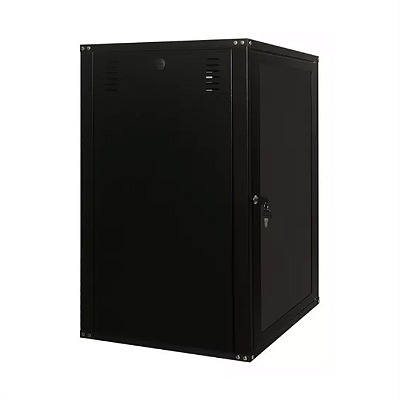 RACK 16U 19P 470MM 4044 FECHADO PAREDE PRETO MAXELETRON