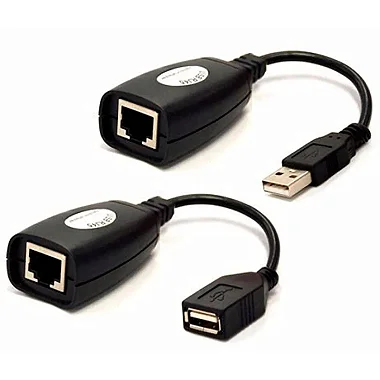 ADAPTADOR EXTENSOR USB PARA RJ45 DE ATE 50MT USB 2.0 LT-C001 PRETO LOTUS