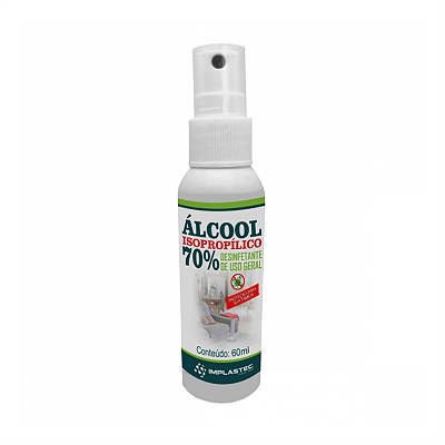 ALCOOL ISOPROPILICO 70% SPRAY 60ML IMPLASTEC