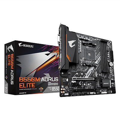 PLACA MAE AM4 B550M AORUS ELITE DDR4 3200MHZ (4733MHZO.C.) 128GB GIGABYTE