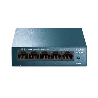 SWITCH 05P 10/100/1000 GIGABIT LS105G LITEWAVE MESA AZUL TP-LINK