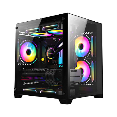 GABINETE GAMER CG-413A SPACE Y PRETO K-MEX