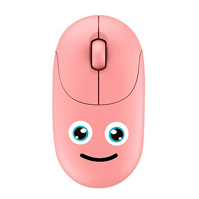 MOUSE OPTICO SEM FIO KMS001 3 BOTOES EMOJI ROSA BRIGHT