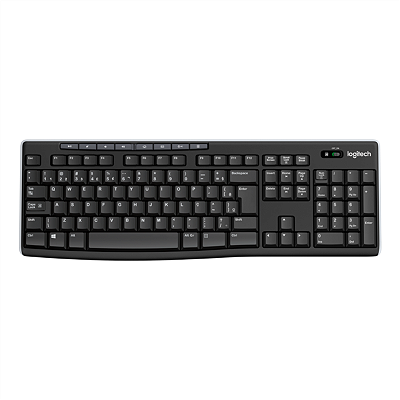 TECLADO STANDARD SEM FIO K270 MEMBRANA PRETO LOGITECH