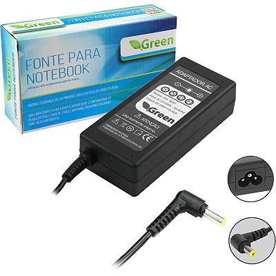 FONTE NOTEBOOK 19V 4.42A BIVOLT 044-3037 GREEN