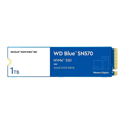 SSD 1TB M.2 NVME SN750 2280 WDS100T3B0C WD BLUE PRETO WESTERN DIGITAL