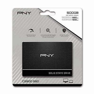 SSD 500GB SATA 3 CS900 SSD7CS900-500-RB PRETO PNY