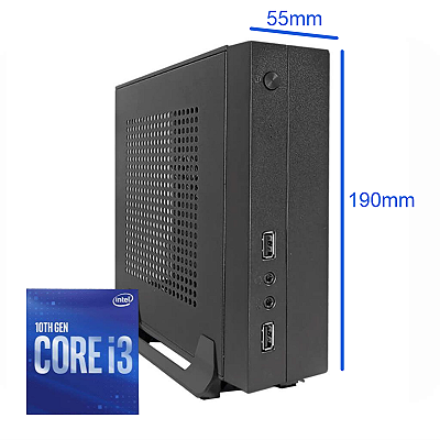PC COMPACTO PRETO I3 10100 8GB SSD 256GB DINOPC