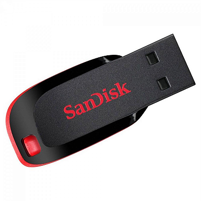 PEN DRIVE 64GB USB 2.0 SDCZ50-064G-B35 CRUZER BLADE PRETO SANDISK