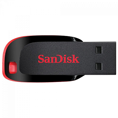 PEN DRIVE 16GB USB 2.0 SDCZ50-016G-B35 CRUZER BLADE PRETO SANDISK