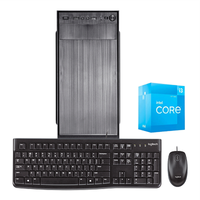 PC OFFICE I3 12100 8GB SSD 256GB +KIT TECLADO E MOUSE DINOPC