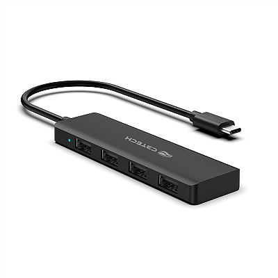 HUB USB C COM 4 PORTAS USB 3.0 HU-C230BK PRETO C3-TECH