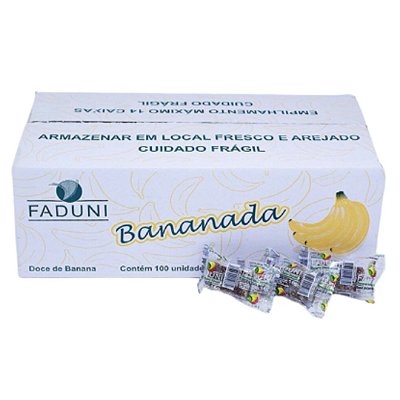 Bananada Faduni Sabor Abacaxi Com Açúcar 1,6 Kg