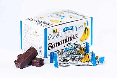 Kit 6 Displays Bananinha Cremosa Faduni sem adição de açúcar - 24 unidades de 30g - Doce de banana