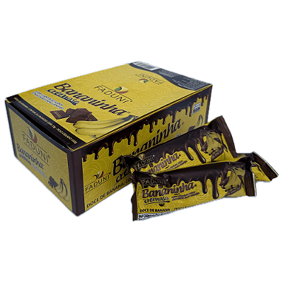 Kit 6 Cxs Bananinha Cremosa Com Chocolate Faduni Com Açúcar